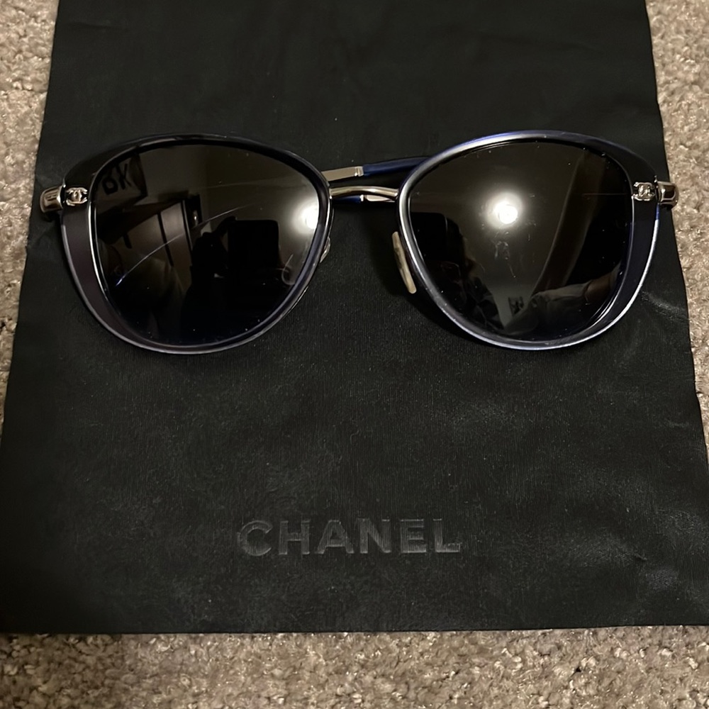 Chanel blue sunglasses